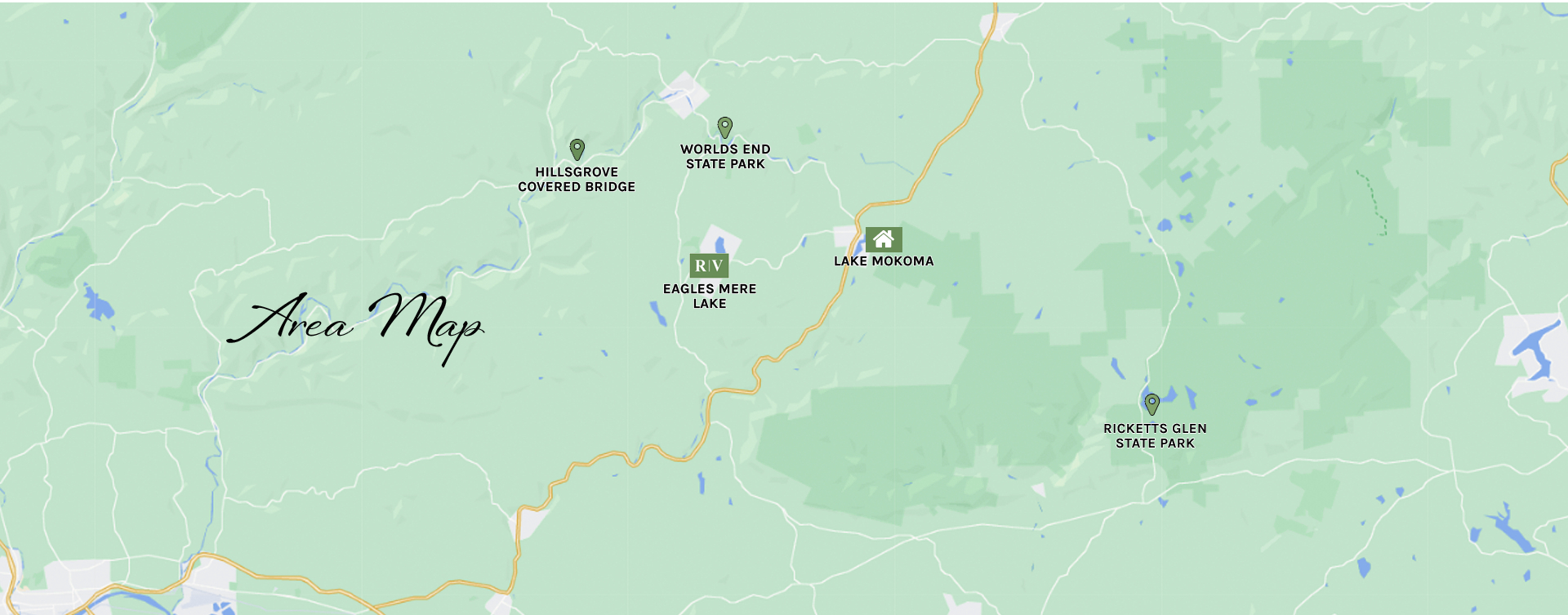 Robin Vacation Rentals area map